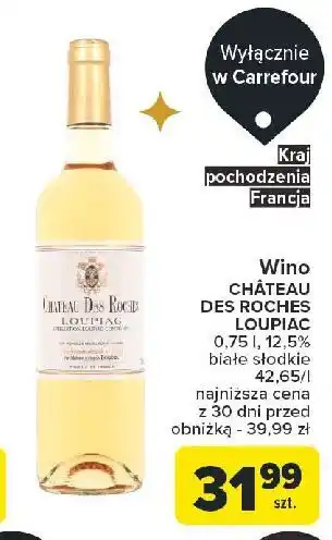 Carrefour Wino Chateau Des Rocher Loupiac oferta