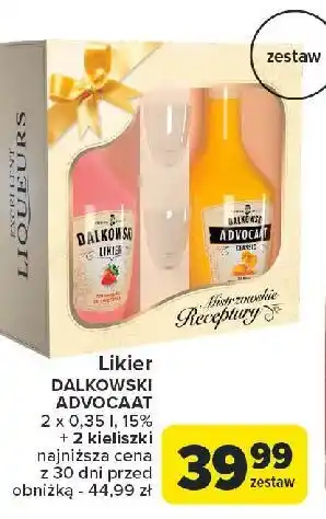 Carrefour Likiery + 2 kieliszki Dalkowski Advocaat oferta
