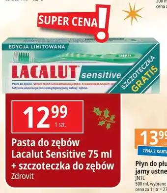 E.Leclerc Pasta do zębów + szczoteczka Lacalut Sensitive oferta