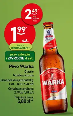 Żabka Piwo Warka Classic oferta
