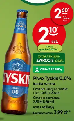 Żabka Piwo Tyskie 0.0% oferta