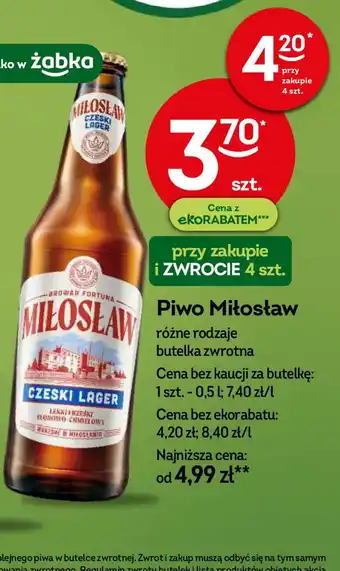 Żabka Piwo Miłosław oferta