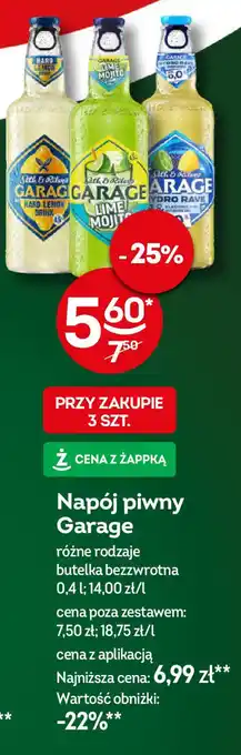 Żabka Napój piwny Garage oferta