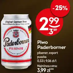 Żabka Piwo Paderborner oferta