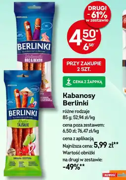 Żabka Kabanosy Berlinki oferta