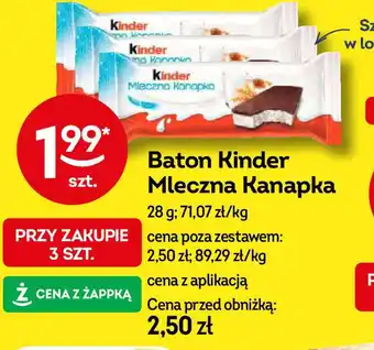 Żabka Baton Kinder Mleczna Kanapka oferta