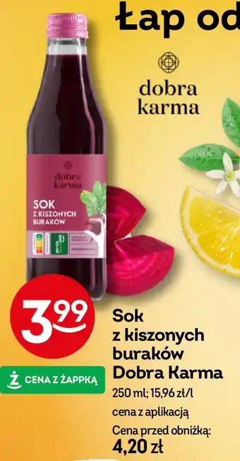 Żabka Sok z kiszonych buraków Dobra Karma oferta