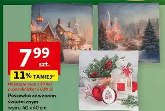 Auchan Poszewka na poduszkę świąteczna 40 x cm oferta