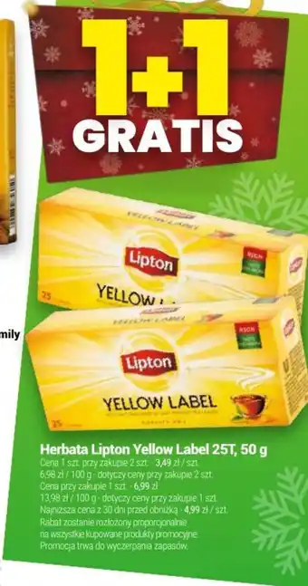 Twój Market Herbata Lipton Yellow Label 25T oferta