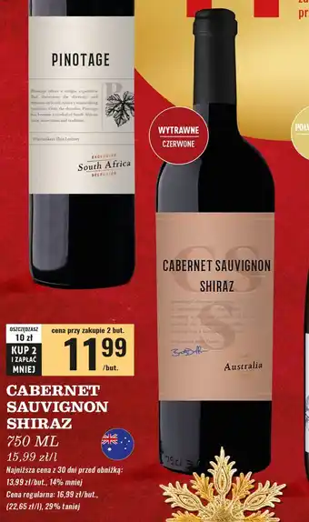 Biedronka Wino Cabernet Sauvignon Shiraz oferta