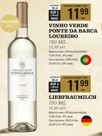 Biedronka Wino Adega Coop Ponte Da Barca Loureiro oferta