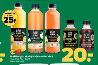 Netto God Morgen økologisk juice eller shot oferta