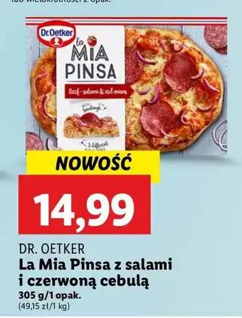 Lidl Pinsa z salami Dr. oetker oferta