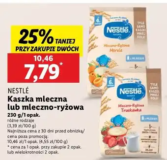 Lidl Kaszka mleczno-ryżowa truskawka Nestle oferta