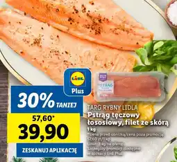 Lidl Pstrąg tęczowy łososiowy Targ Rybny Lidla oferta