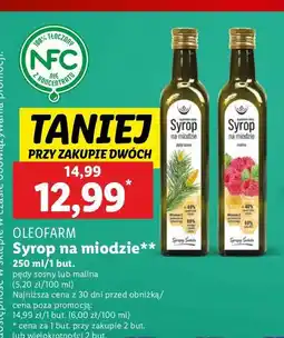 Lidl Syrop na miodzie pędy sosny Oleofarm oferta