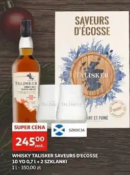 Auchan Whisky + 2 szklanki Talisker 10 Yo Single Malt oferta