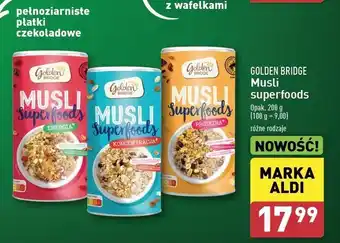 ALDI Musli proteina Golden Bridge oferta