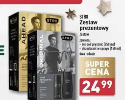 ALDI Zestaw w pudełku ahead żel pod prysznic 250 ml + dezodorant 150 Str8 oferta