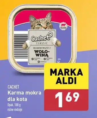 ALDI Karma dla kota wołowina Cachet oferta