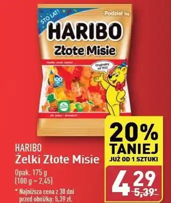 ALDI Żelki Haribo Złote Misie oferta