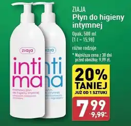 ALDI Kremowy płyn do higieny intymnej z kwasem laktobionowym Ziaja Intima oferta