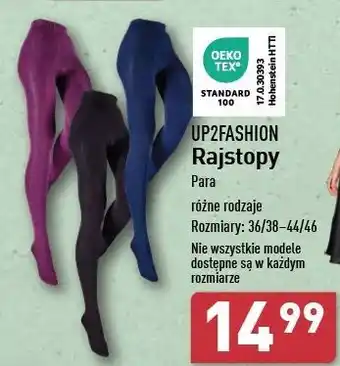 ALDI Rajstopy damskie 36/38 - 44/46 Up2Fashion oferta