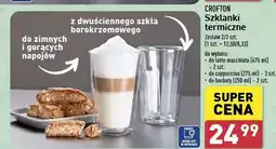 ALDI Szklanki termiczne do cappuccino 275 ml Crofton oferta