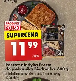 Biedronka Pasztet z indyka dodatkiem borowików Biedronka Prosto Do Piekarnika oferta