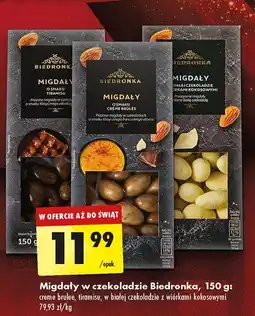 Biedronka Migdały w białej czekoladzie z wiórkami kokosowymi Biedronka oferta