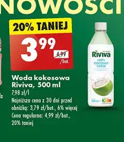 Biedronka Woda kokosowa Riviva oferta
