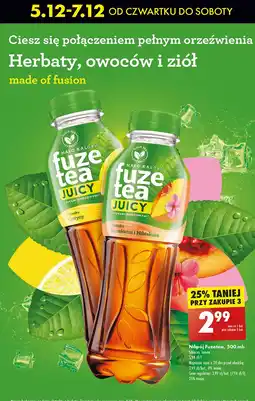 Biedronka Napój black ice tea lemon lemongrass Fuzetea oferta