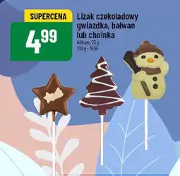 Lizak czekoladowy gwiazdka, bałwan lub choinka