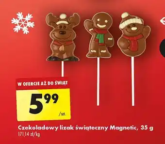 Biedronka Lizak czekoladowy bałwan Magnetic oferta