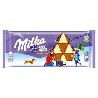 Biedronka Milka Sweet Winter Czekolada mleczna z białą czekoladą 100 g oferta