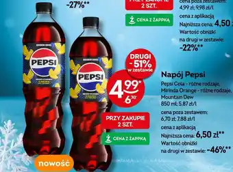 Żabka Pepsi Zero o smaku cytryny 1.5L oferta