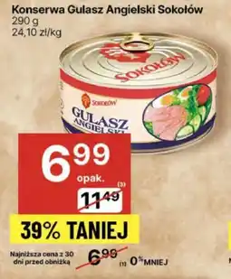 Delikatesy Centrum Konserwa Gulasz Angielski Sokołów oferta