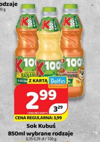 Delfin Sok Kubuś 850ml oferta