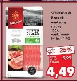 Kaufland Boczek wędzony naturrino Sokołów sokołowska spiżarnia oferta