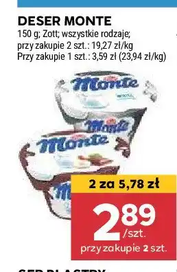 Stokrotka Deser śmietankowy Zott monte white oferta