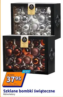Action Szklane bombki świąteczne oferta