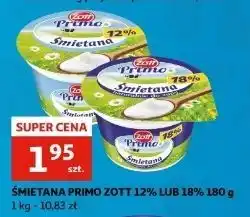 Auchan Śmietana 18% Zott Primo oferta