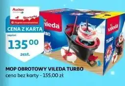 Auchan Mop + wiadro z wyciskaczem turbo Vileda oferta