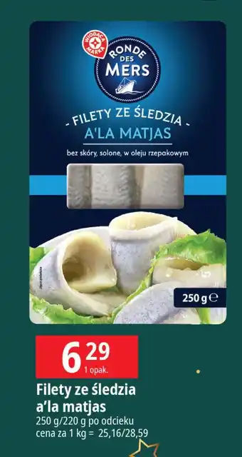 E.Leclerc Filety śledziowe a la matjas w oleju Wiodąca Marka Ronde Des Mers oferta