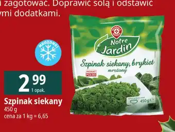 E.Leclerc Szpinak siekany brykiet Wiodąca Marka Notre Jardin oferta