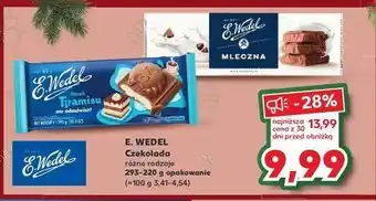 Kaufland Czekolada mleczna o smaku tiramisu Wedel oferta