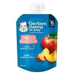 Biedronka Gerber Jabłko brzoskwinia po 6. miesiącu 80 g oferta