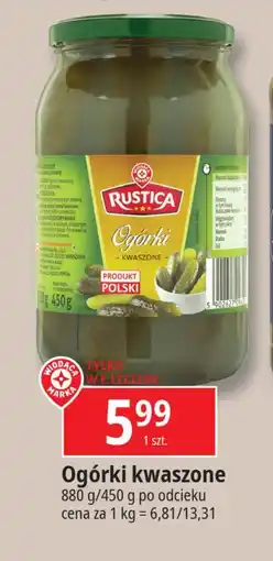 E.Leclerc Ogórki kwaszone Wiodąca Marka Rustica oferta