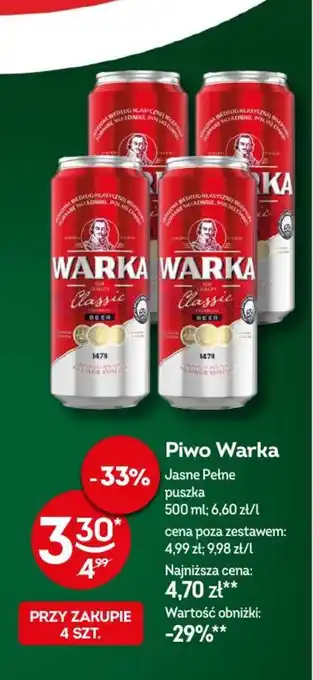 Żabka Piwo Warka Jasne Pełne oferta