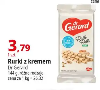 E.Leclerc Rurki waflowe rolls z kremem orzechowym Dr Gerard oferta